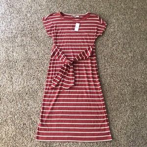 NWT LOFT Ribbed MIDI Dress